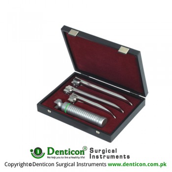 MaxBright™ Fiber Optic Miller Laryngoscope Set With Battery Handle Ref:- AN-890-01 and Blades Ref:- AN-810-00 to AN-810-01 Stainless Steel,